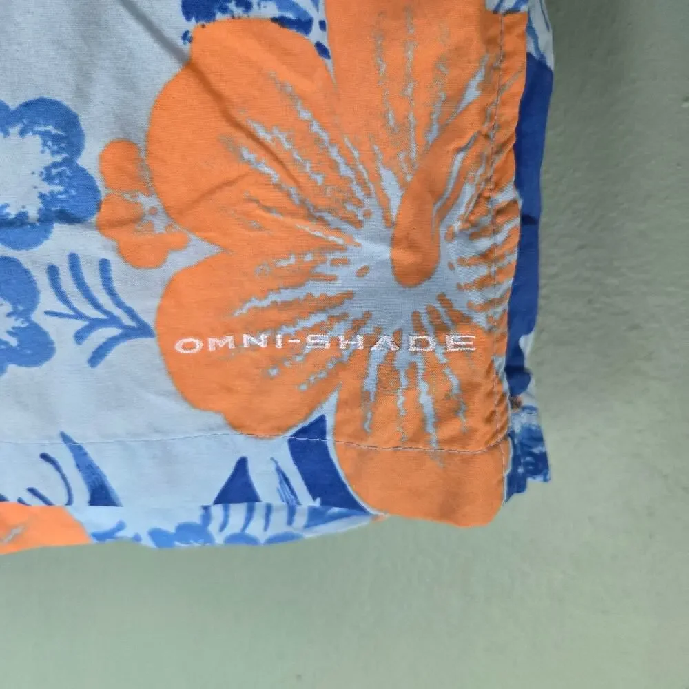 Columbia Mens Large Blue PFG Super Backcast Water Short Omni Shade UPF50 FM1107